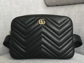 Gucci GG Marmont Matelasse Belt Bag For Men Black