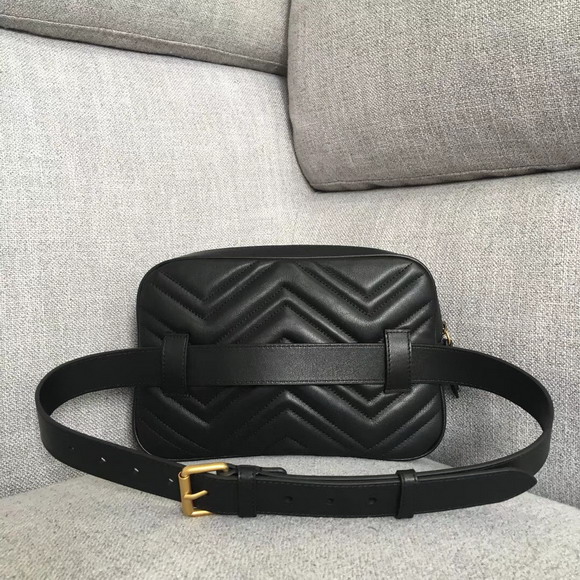 Gucci GG Marmont Matelasse Belt Bag For Men Black