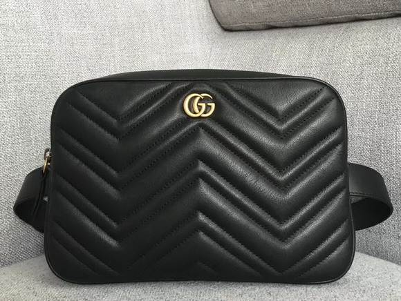 Gucci GG Marmont Matelasse Belt Bag For Men Black