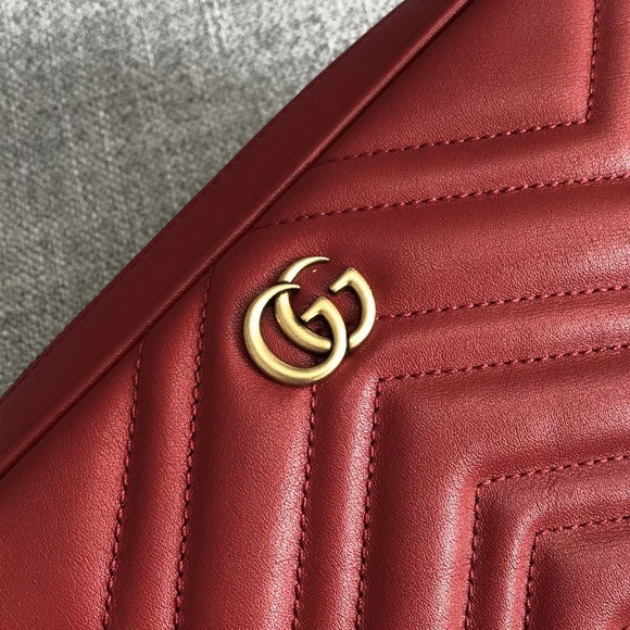 Gucci GG Marmont Matelasse Belt Bag For Men Red