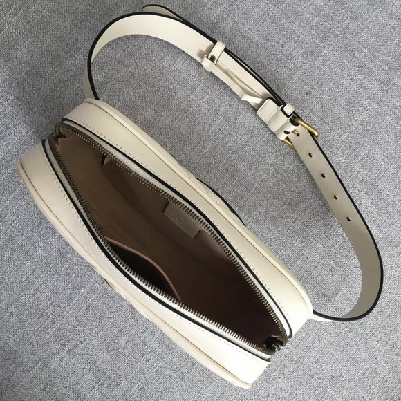 Gucci GG Marmont Matelasse Belt Bag For Men White