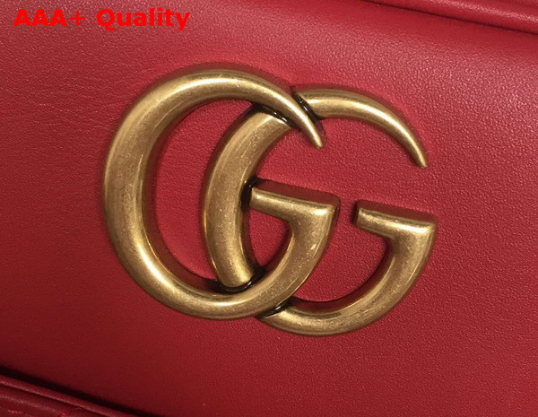 Gucci GG Marmont Matelasse Chevron Leather Shoulder Bag in Red Matelasse Chevron Leather Replica