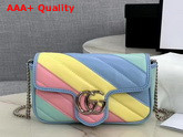 Gucci GG Marmont Matelasse Leather Super Mini Bag Multicolored Pastel Leather 476433 Replica