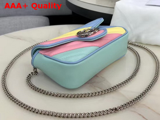 Gucci GG Marmont Matelasse Leather Super Mini Bag Multicolored Pastel Leather 476433 Replica