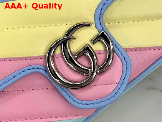 Gucci GG Marmont Matelasse Leather Super Mini Bag Multicolored Pastel Leather 476433 Replica