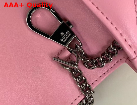 Gucci GG Marmont Matelasse Leather Super Mini Bag Pastel Pink Leather 476433 Replica