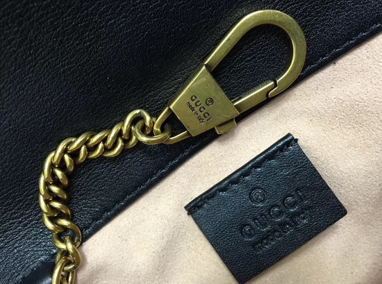 Gucci GG Marmont Matelasse Leather Super Mini Bag in Black