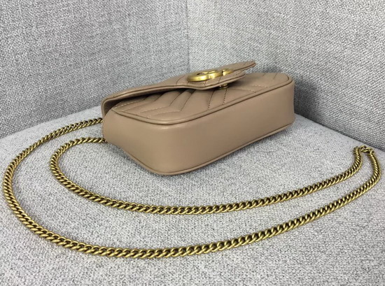 Gucci GG Marmont Matelasse Leather Super Mini Bag in Dusty Pink