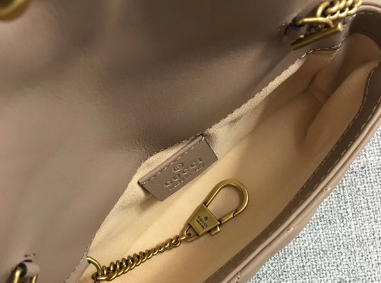 Gucci GG Marmont Matelasse Leather Super Mini Bag in Dusty Pink