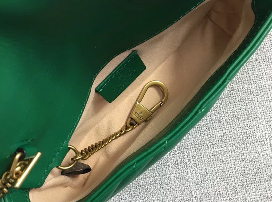 Gucci GG Marmont Matelasse Leather Super Mini Bag in Green