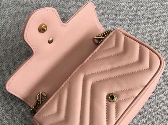 Gucci GG Marmont Matelasse Leather Super Mini Bag in Pink