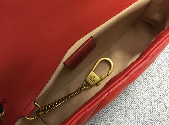 Gucci GG Marmont Matelasse Leather Super Mini Bag in Red