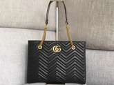 Gucci Gg Marmont Matelasse Medium Tote in Black 524578