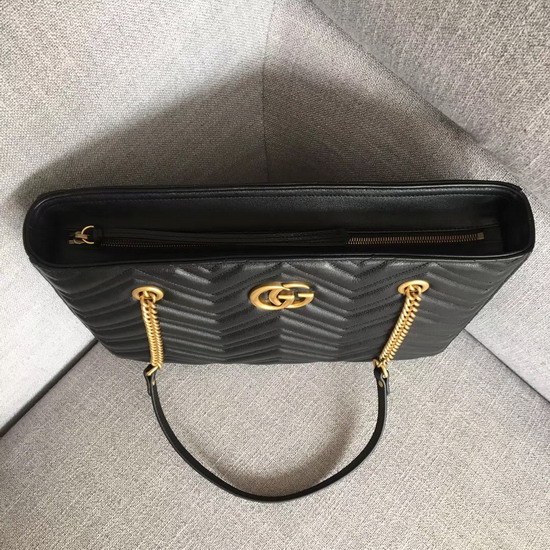 Gucci Gg Marmont Matelasse Medium Tote in Black 524578