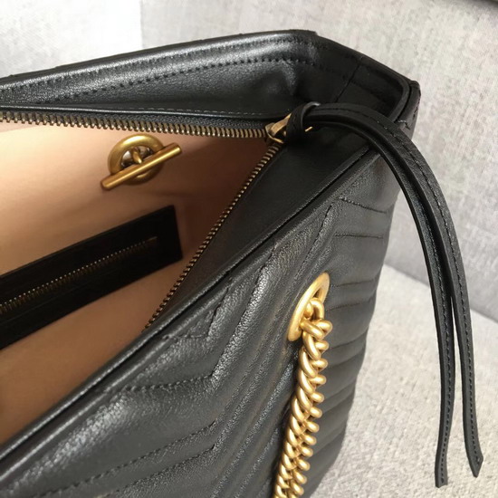 Gucci Gg Marmont Matelasse Medium Tote in Black 524578