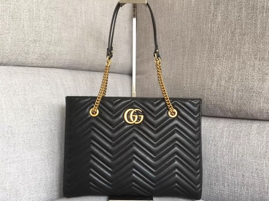 Gucci Gg Marmont Matelasse Medium Tote in Black 524578