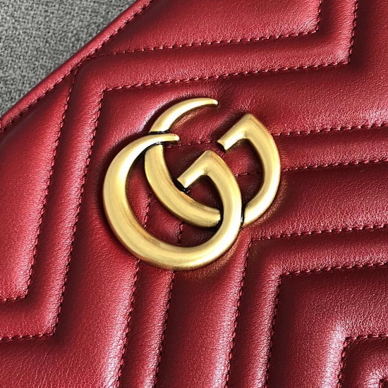 Gucci Gg Marmont Matelasse Medium Tote in Red 524578