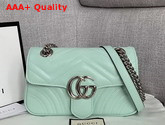 Gucci GG Marmont Matelasse Mini Bag Pastel Green Leather 446744 Replica