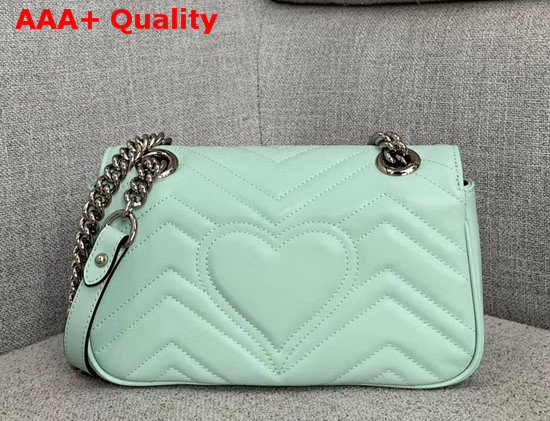 Gucci GG Marmont Matelasse Mini Bag Pastel Green Leather 446744 Replica