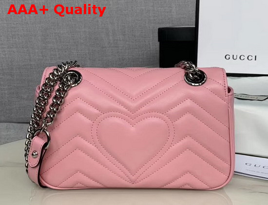 Gucci GG Marmont Matelasse Mini Bag Pastel Pink Leather 446744 Replica