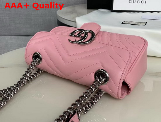 Gucci GG Marmont Matelasse Mini Bag Pastel Pink Leather 446744 Replica