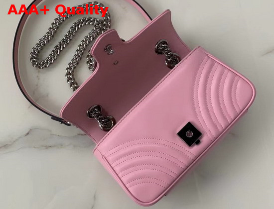 Gucci GG Marmont Matelasse Mini Bag Pastel Pink Leather 446744 Replica