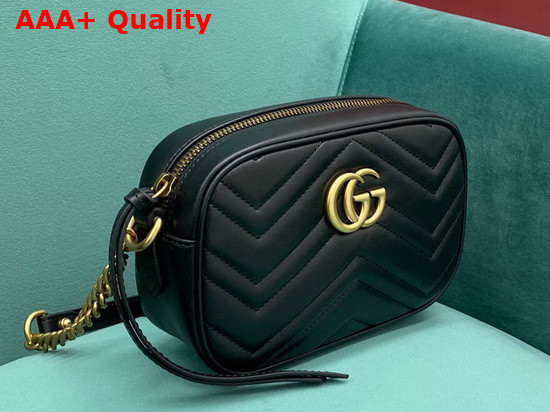 Gucci GG Marmont Matelasse Mini Bag in Black Leather 448065 Replica