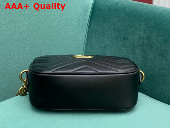 Gucci GG Marmont Matelasse Mini Bag in Black Leather 448065 Replica