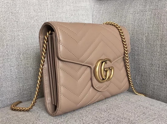 Gucci GG Marmont Matelasse Mini Bag in Dusty Pink Leather