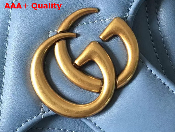 Gucci GG Marmont Matelasse Mini Bag in Light Blue Leather Replica