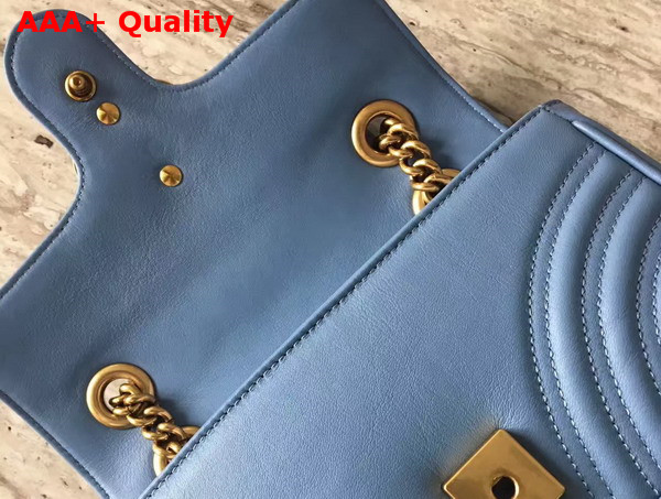 Gucci GG Marmont Matelasse Mini Bag in Light Blue Leather Replica