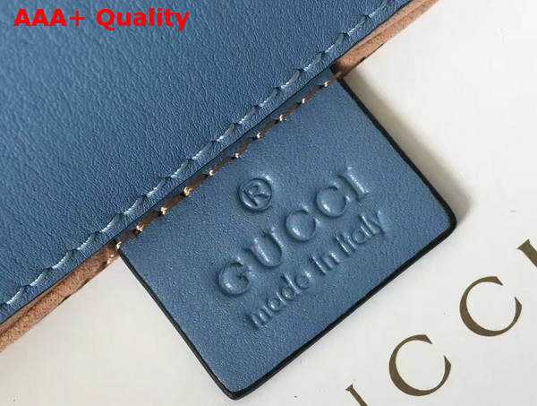 Gucci GG Marmont Matelasse Mini Bag in Light Blue Leather Replica