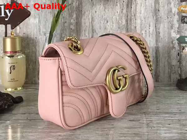 Gucci GG Marmont Matelasse Mini Bag in Light Pink Leather Replica