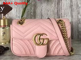 Gucci GG Marmont Matelasse Mini Bag in Light Pink Leather Replica