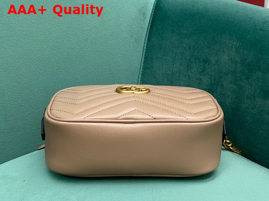 Gucci GG Marmont Matelasse Mini Bag in Nude Leather 448065 Replica