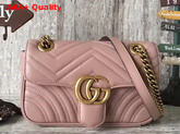 Gucci GG Marmont Matelasse Mini Bag in Nude Leather Replica