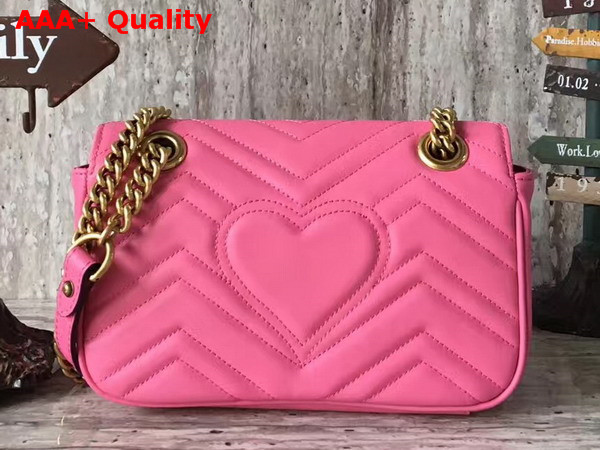 Gucci GG Marmont Matelasse Mini Bag in Pink Leather Replica