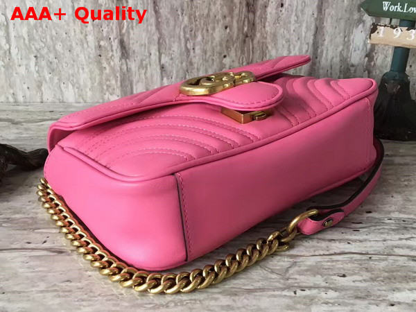 Gucci GG Marmont Matelasse Mini Bag in Pink Leather Replica