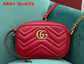 Gucci GG Marmont Matelasse Mini Bag in Red Leather 448065 Replica