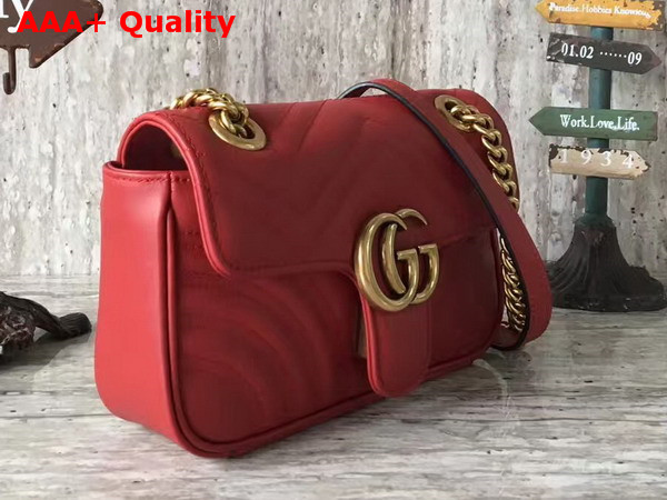 Gucci GG Marmont Matelasse Mini Bag in Red Leather Replica