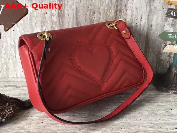 Gucci GG Marmont Matelasse Mini Bag in Red Leather Replica