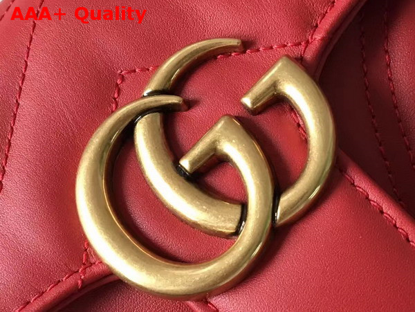 Gucci GG Marmont Matelasse Mini Bag in Red Leather Replica