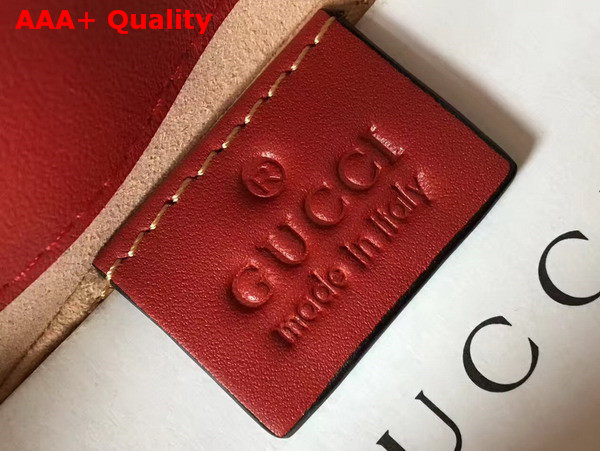 Gucci GG Marmont Matelasse Mini Bag in Red Leather Replica