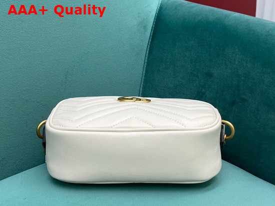 Gucci GG Marmont Matelasse Mini Bag in White Leather 448065 Replica