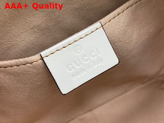 Gucci GG Marmont Matelasse Mini Bag in White Leather 448065 Replica