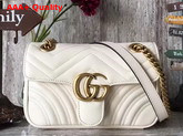 Gucci GG Marmont Matelasse Mini Bag in White Leather Replica