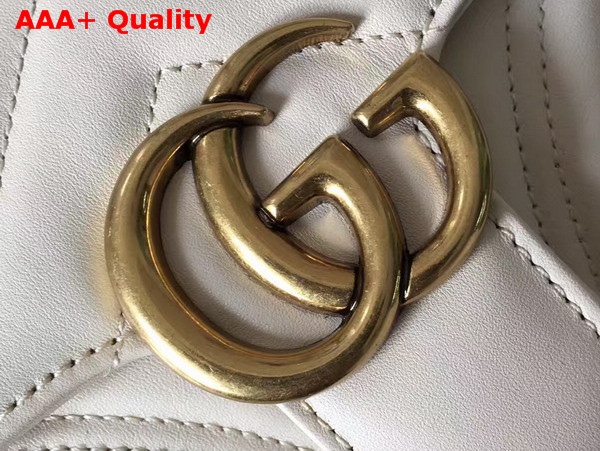 Gucci GG Marmont Matelasse Mini Bag in White Leather Replica