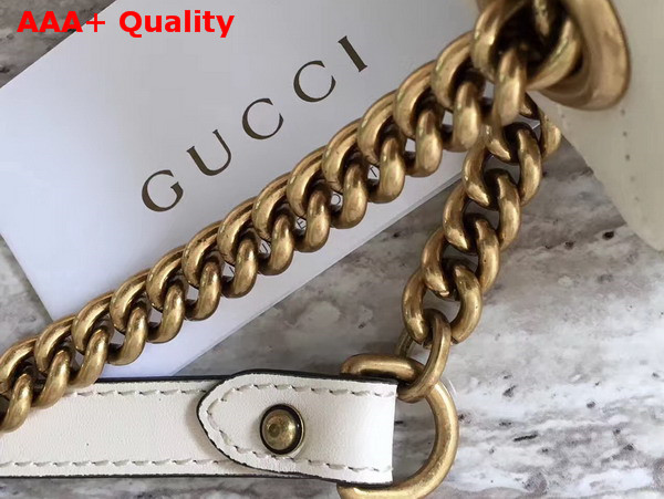 Gucci GG Marmont Matelasse Mini Bag in White Leather Replica