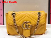 Gucci GG Marmont Matelasse Mini Bag in Yellow Leather Replica