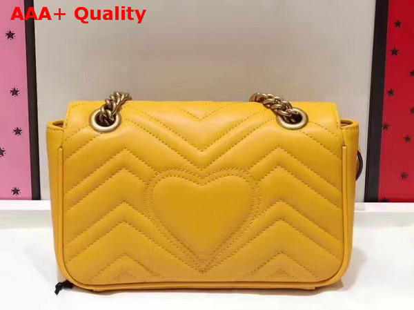 Gucci GG Marmont Matelasse Mini Bag in Yellow Leather Replica